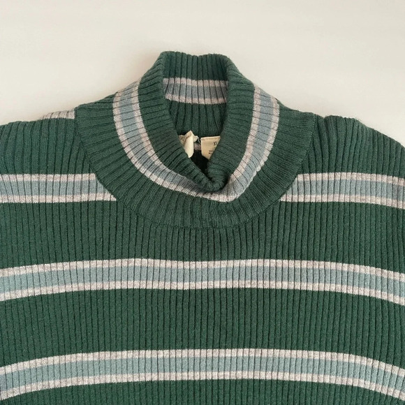 Sky and sparrow Striped Mock Neck Ribbed Sweater Size XL - Picture 6 of 7